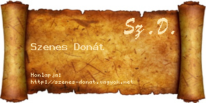Szenes Donát névjegykártya
